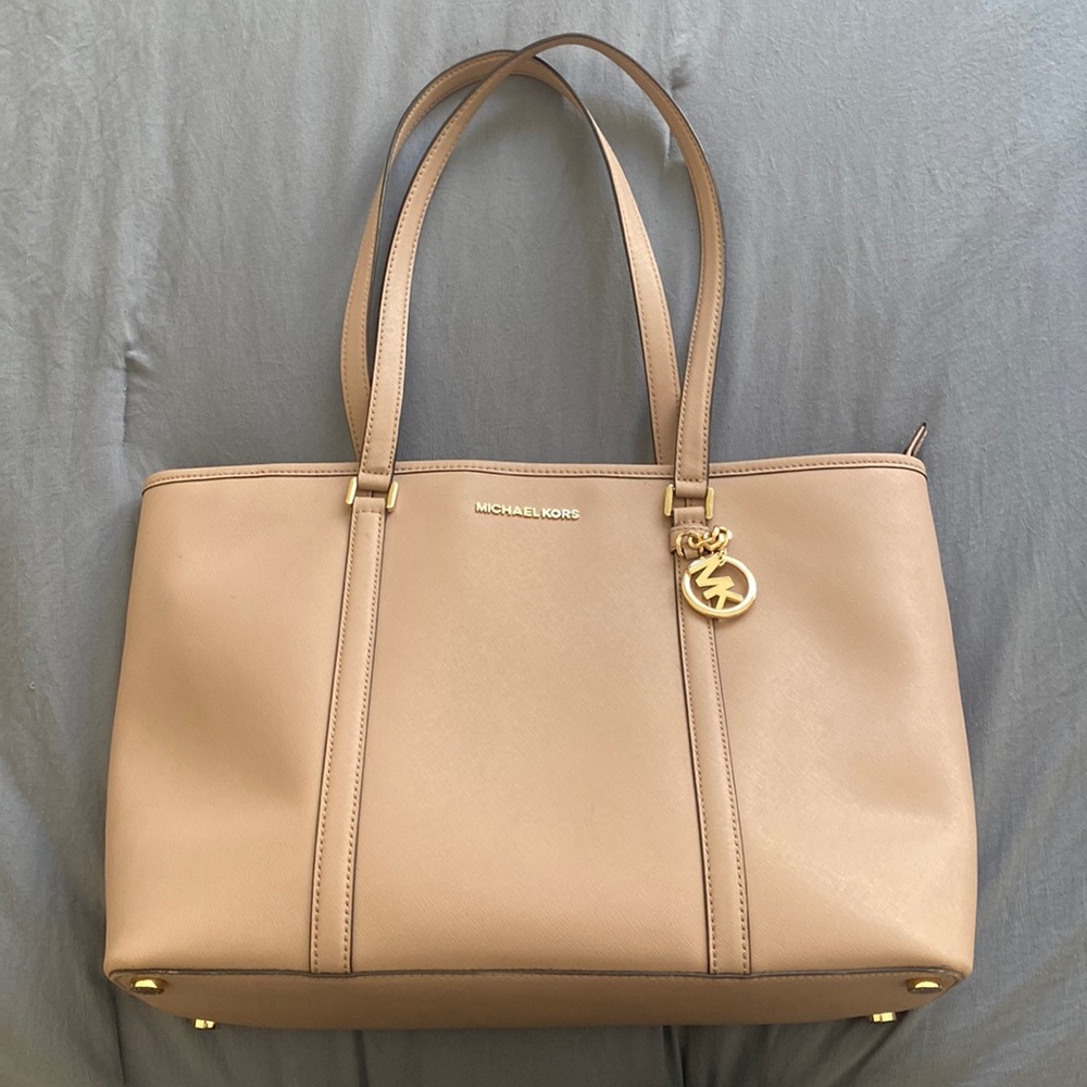 Micheal Kors Light Pink Laptop Tote Purse